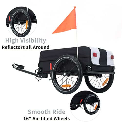 Cargo Bike Trailer with Water Resistant Cover