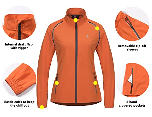 Women's Quick-Dry Cycling Jacket with Removable Sleeves