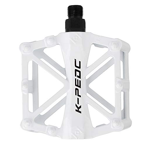 White Aluminium CNC Bike Pedals for MTB BMX