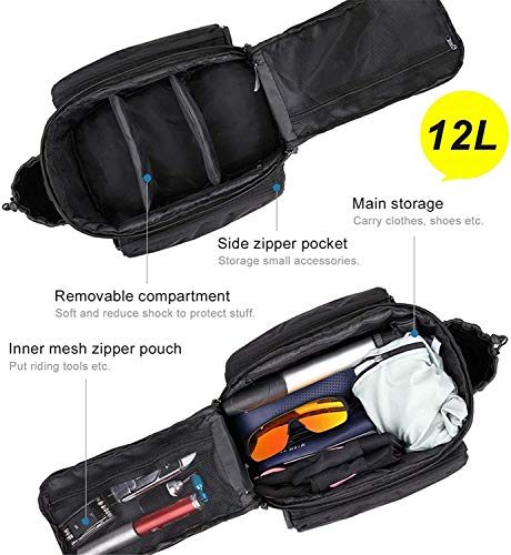 Waterproof Bike Trunk Bag - 12L Capacity