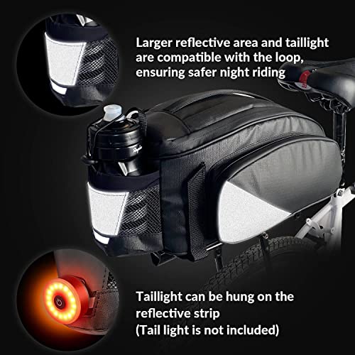 Waterproof Rear Rack Bag with Bottle Holder