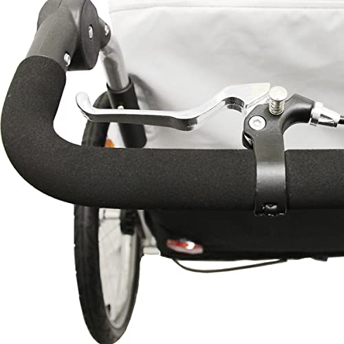 ClevrPlus Deluxe 3-in-1 Double 2 Seat Bicycle Bike Trailer Jogger Stroller for Kids Children | Foldable w/Pivot Front Wheel, Green