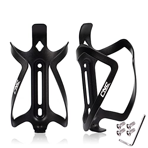 Black CNC Bike Water Bottle Holder 2-Pack