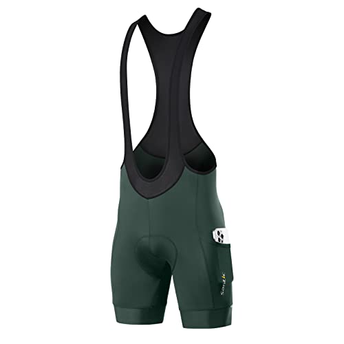 Santic Men's Cycling Bibs Shorts Cycle Wear Tights 4D Padded Road Bike Bicycle Shorts with Pocket