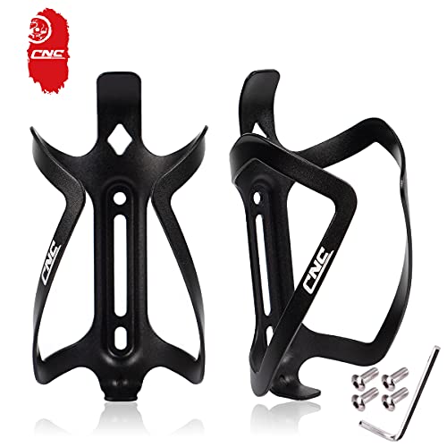 Black CNC Bike Water Bottle Holder 2-Pack