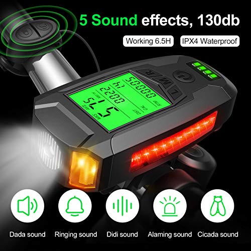 Bike Light Set with Speedometer and Calorie Counter