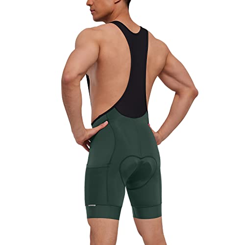 Santic Men's Cycling Bibs Shorts Cycle Wear Tights 4D Padded Road Bike Bicycle Shorts with Pocket