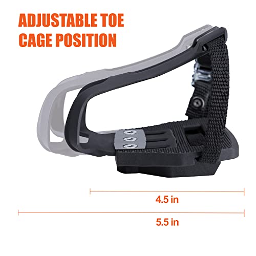 BV Bike Pedals with Toe Clips & Cleats