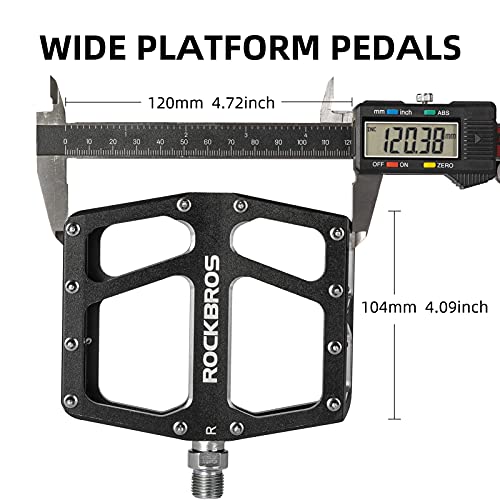 ROCKBROS Bike Pedals Aluminum MTB Platform 9/16