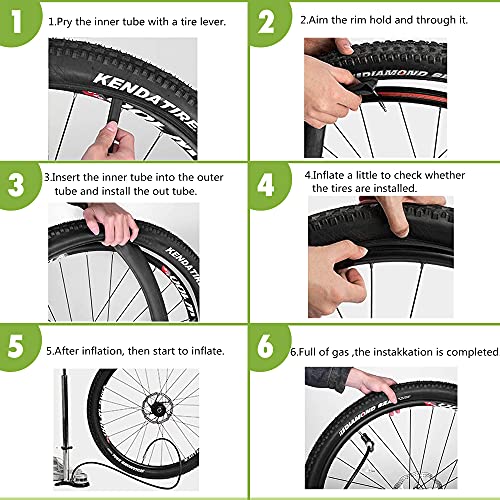 BWSHLF Bike Inner Tube 700x18/25C Bicycle Replacement Butyl Inner Tube with 48mm Presta Valve for Road Bikes (2 Pack)