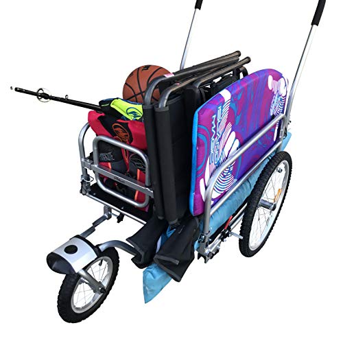 Cargo Bike Trailer with Suspension for Beach Sport