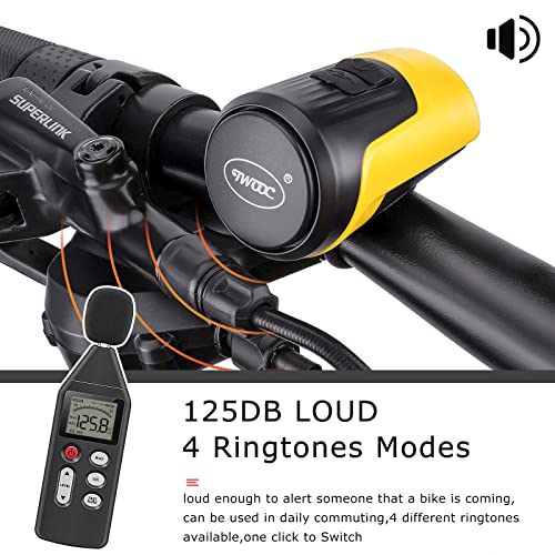 Waterproof Electric Bike Horn with Alarm – 125db
