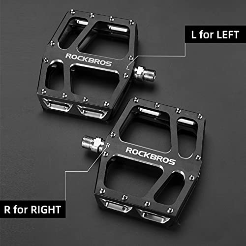 ROCKBROS Bike Pedals Aluminum MTB Platform 9/16