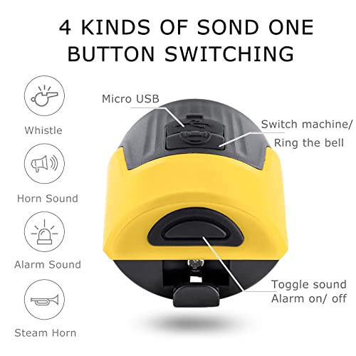 Waterproof Electric Bike Horn with Alarm – 125db