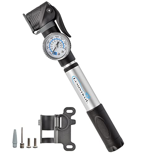 Portable Bicycle Pump with Pressure Gauge - Lumintrail