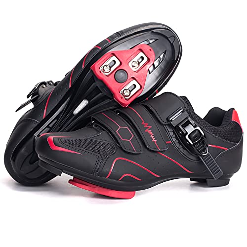 Red Delta-Compatible Road Cycling Shoes for Men