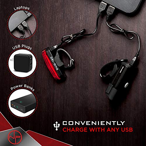 Powerful Rechargeable Bike Light Set for Night Riding