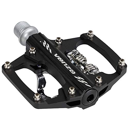Venzo Dual Platform Clipless Pedals for Biking