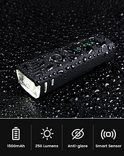 Powerful Rechargeable Bike Light - Sensor & Waterproof
