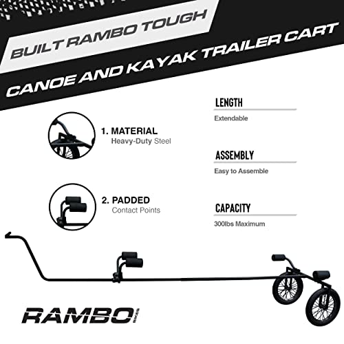 Rambo Heavy-Duty Kayak Cart & Trailer