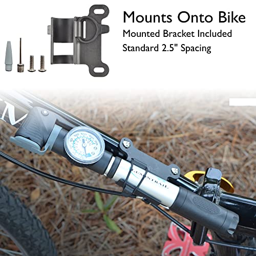 Portable Bicycle Pump with Pressure Gauge - Lumintrail