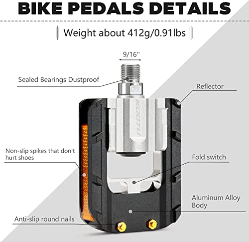 Reflective Mountain Bike Pedals - Lightweight & Non-Slip
