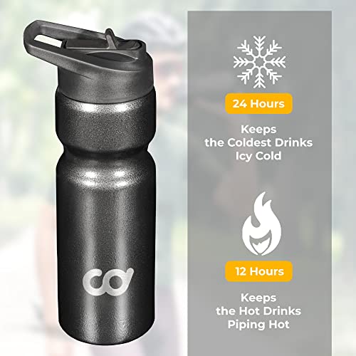 Stainless Steel Cycling Water Bottle - Double Wall Vacuum Insulated