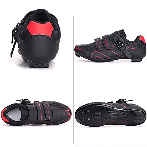Red Delta-Compatible Road Cycling Shoes for Men