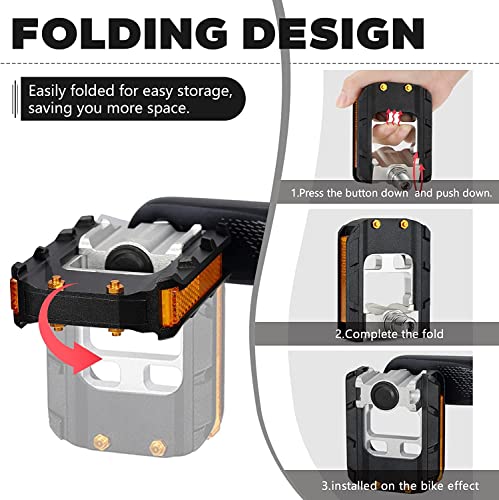 Reflective Mountain Bike Pedals - Lightweight & Non-Slip