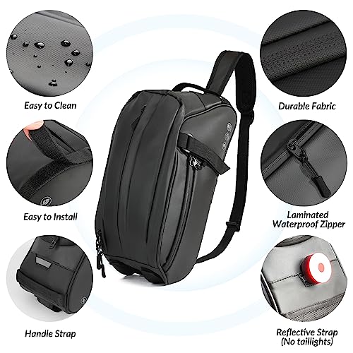 Reflective Rear Bike Rack Bag, Water Resistant, 8L