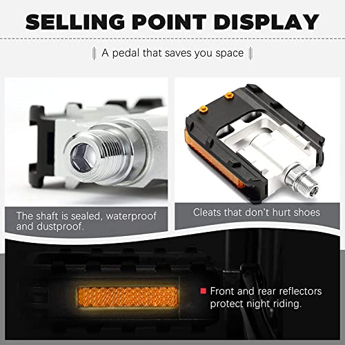 Reflective Mountain Bike Pedals - Lightweight & Non-Slip