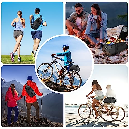 Reflective Rear Bike Rack Bag, Water Resistant, 8L