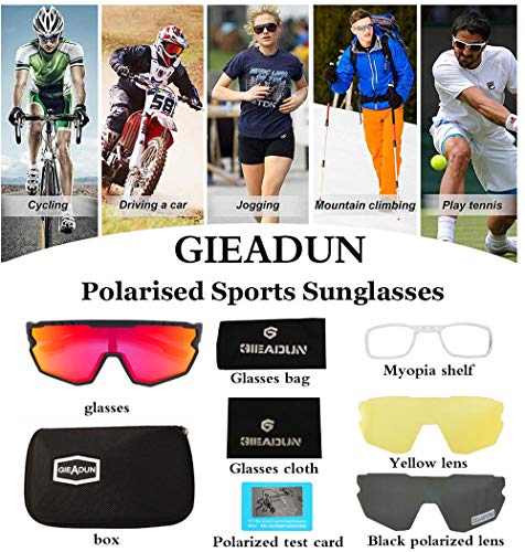 Polarized Cycling Sunglasses by GIEADUN