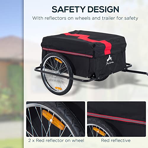 Red Bike Cargo Trailer with Removable Cover