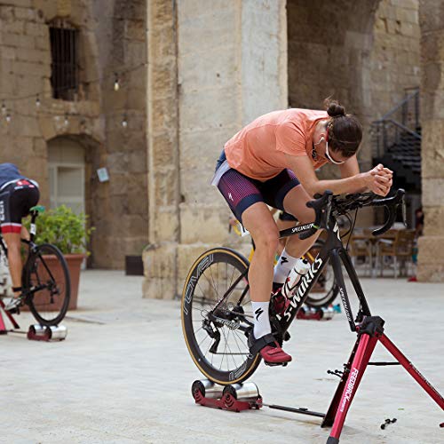 Portable bike trainer with travel bag