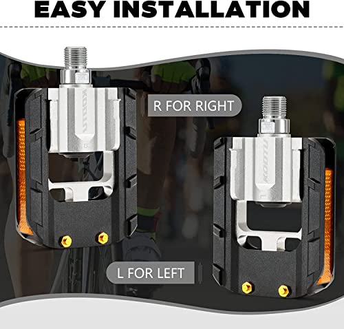 Reflective Mountain Bike Pedals - Lightweight & Non-Slip