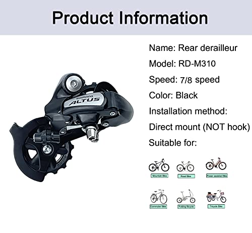 Direct Mount Bike Derailleur for MTB - 7/8 Speed