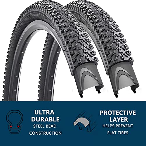 SIMEIQI Replacement Bike Tires, 26" X 1.95" MTB Mountain Bike Tire Folding Bead Bicycle Tires (26" X1.95")……