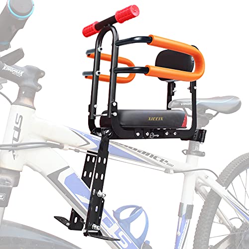 Foldable Front Child Bike Seat with Guardrail
