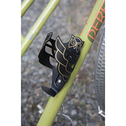 PDW Owl Cage - Black/Gold Bike Bottle Cage