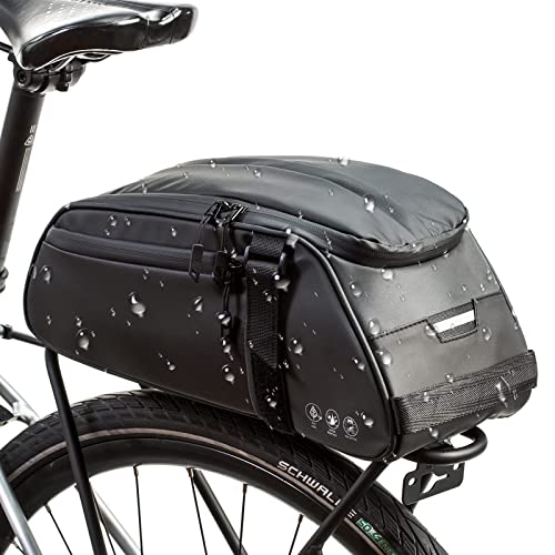 ZIMFANQI Waterproof Rear Bike Rack Bag, 8L