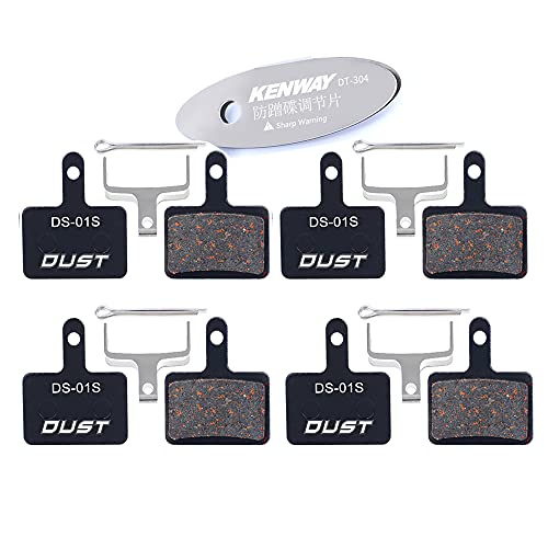 CYCEARTH 4 Pairs Bicycle Bike Disc Brake Pads (Semi-Metallic/Sintered Metal) for TRP Tektro Shimano Deore Br-M575 M525 M515 T615 T675 M495 M486 M485 M475 M465 M447 M446 M445 M416 M415 M395 M375 M355