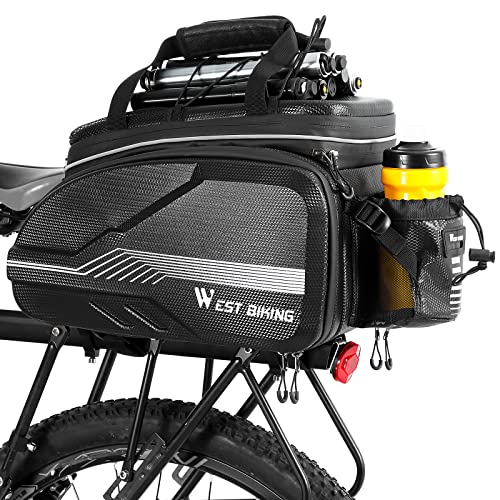 HONGYEA Bike Bags for Bicycles Rear Rack Waterproof | 45L Large Capacity Bike Panniers | Bike Trunk Bag with Extra Padded Foam Bottom | Bicycle Panniers with Rain Cover for Shopping Commuter Trip