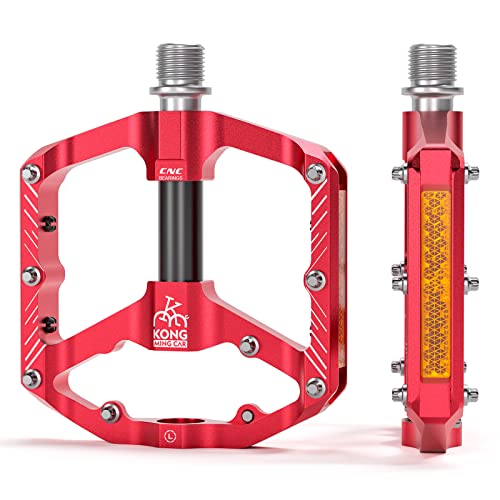Mountain Bike Pedals with 3 Seal Bearing - 9/16" MTB Pedals Platform Lightweight - Non-Slip Bicycle Pedals for BMX MTB