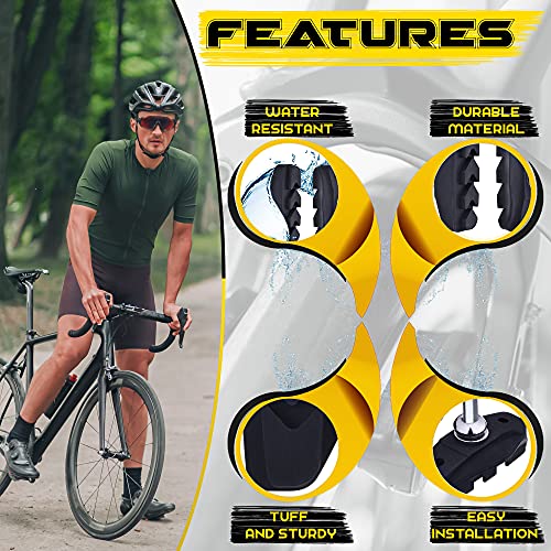 AIISAR Bike Brake Pads 2 Pairs of 50mm – Contemporary Designed C Shape Bike Parts with Installation Tool Caliper, Nut and Spacer