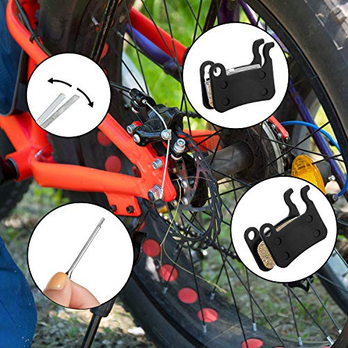 4 Pairs Resin Brake Pads Bicycle Disc Brake Pads Compatible with Shimano Deore XT XTR LX SLX Hone Alfine Saint Disc Brake