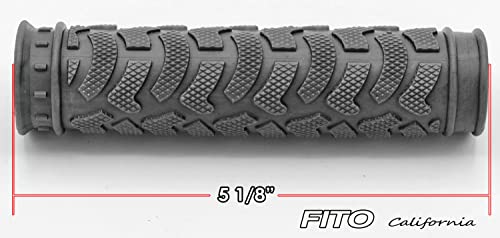 Fito Rubber Handlebar Grips - Pink, for Beach Cruiser Bike, Fixie Fixed Gear Bike, Road Bikes, BMX Bikes, Mountain Bicycles Handle bar.