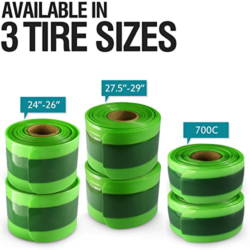 MARQUE Bike Tire Liner - Help Prevent Flats and Punctures, Protects Inner Tire Tube with TPU Liner, Works with 24", 26", 27.5", 29", 700C Mountain and Road Bicycle Tires(27.5-29")