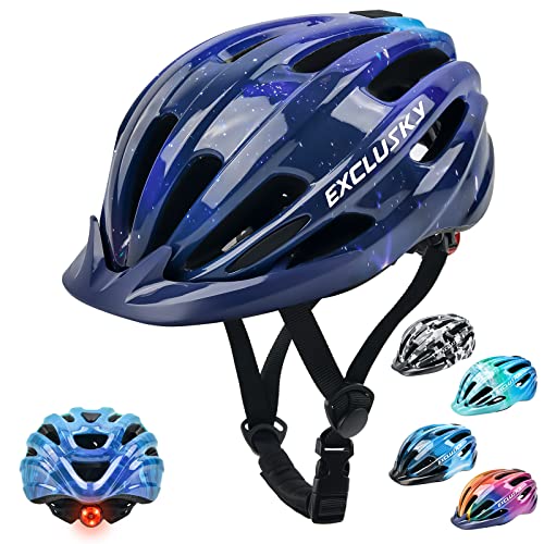 Kids Helmet Exclusky Bike Helmet for Kids Child Boys Girls Bicycle Helmet Age 5-13 Adjustable Cycle Helmet 50-57cm