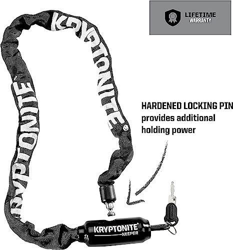 Kryptonite Keeper 585 5mm Chain Bicycle Lock, Black, 5mm x 85cm